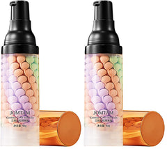 JOMTAM Contour primer trio in pink green purple offering color correction for a radiant complexion.
