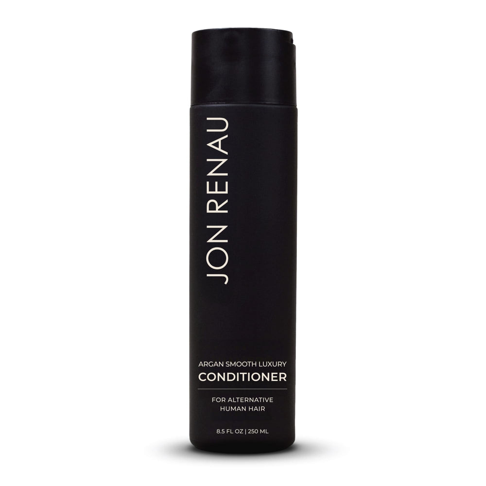 Jon Renau Argan Smooth Luxury Conditioner bottle shows deep hydration for wigs