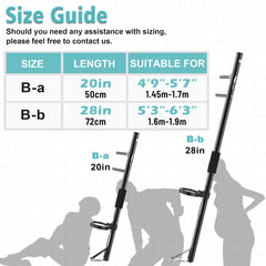 Ergonomic 20 inch extension handle aids reaching nails without bending