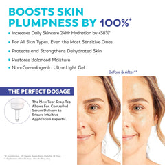JONZAC hyaluronic serum pump demonstrates precise application and hydration