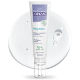 JONZAC hydration serum bottle showing long-lasting moisture for sensitive skin