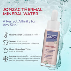 JONZAC Sublimactive packaging emphasizes Cosmebio and PETA cruelty-free certifications.