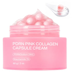 Jorceray PDRN Pink Capsule Cream jar showing dual-texture hydration options