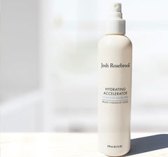 Josh Rosebrook Hydrating Accelerator spray application for on-the-go hydration boost