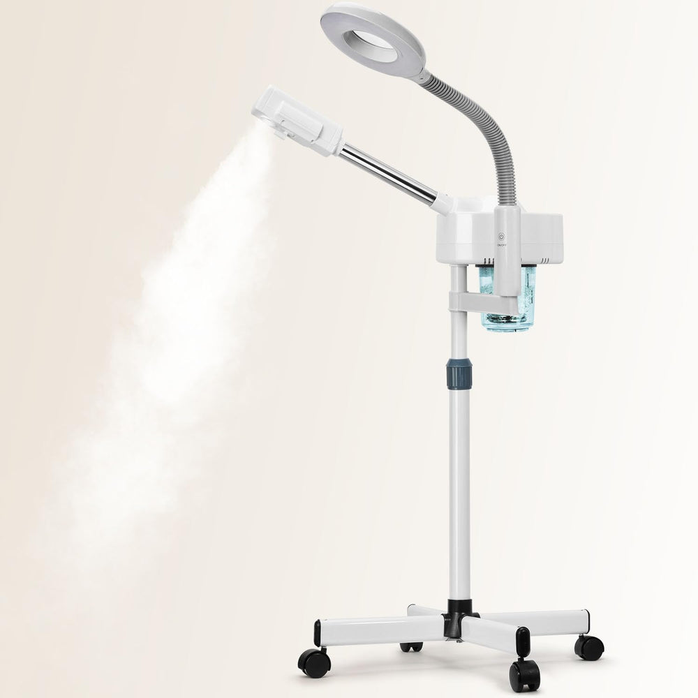 JOSTZHXIN 2-in-1 facial steamer front view showing compact home spa potential.