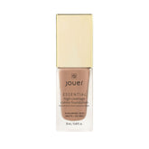 Jouer Essential High Coverage Creme Foundation bottle demonstrates full coverage and long wear.