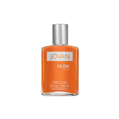 Jovan Musk packaging and 8 oz bottle for everyday use.