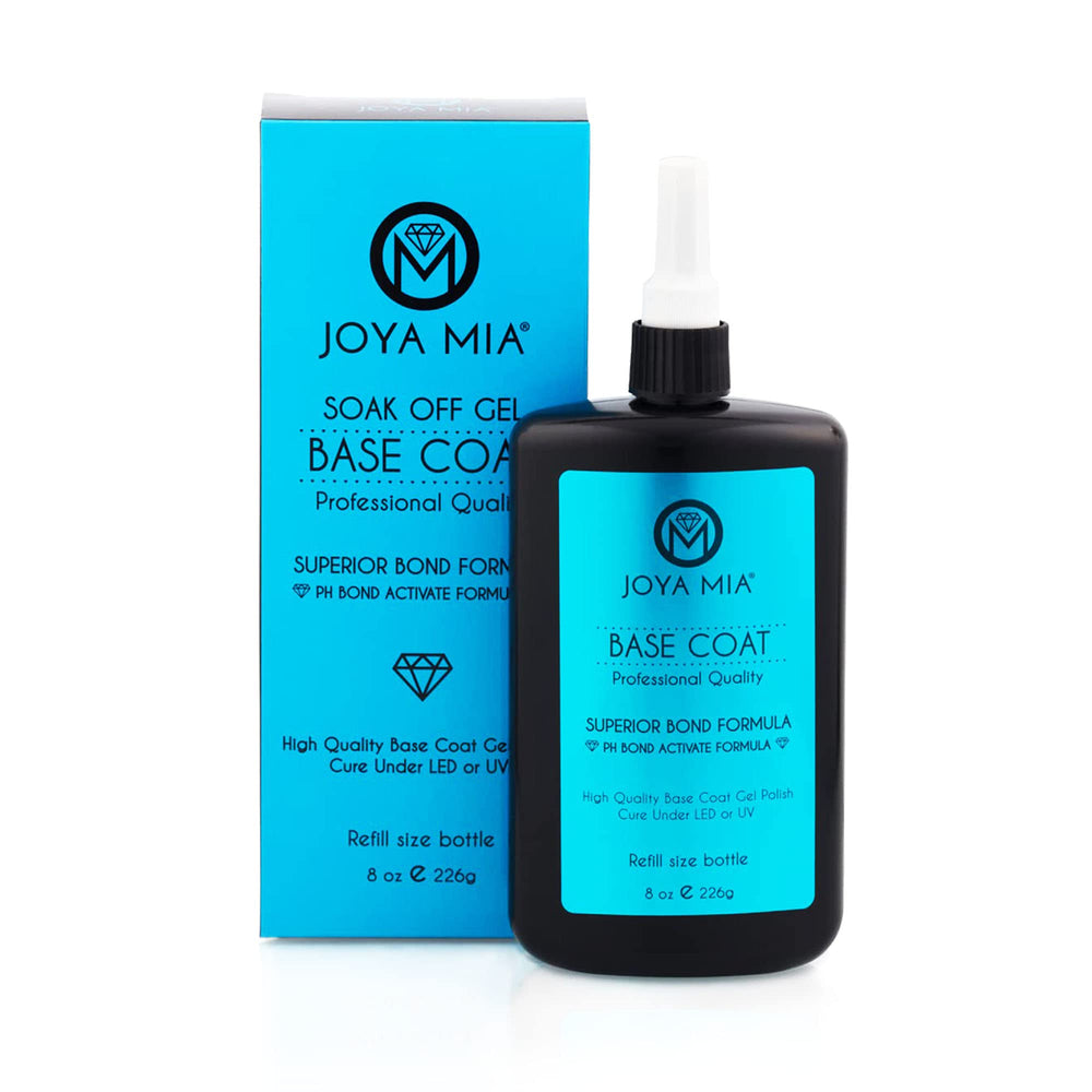 JOYA MIA base coat gel polish application close-up for smooth color adhesion