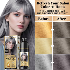 Joyful Young Silver Gray Shampoo lather close-up showing even color deposit.