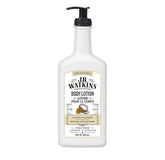 J.R. Watkins Daily Moisturizing Lotion pump closeup showing creamy hydration.