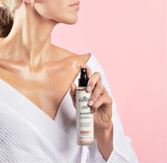 J.R. Watkins Love Body Oil Mist label closeup reveals clean, cruelty-free branding.