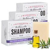 J.R.LIGGETT'S Tea Tree Shampoo Bar three-pack for an easy solid hair care routine.