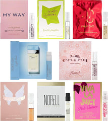 Eight designer fragrance samples by JRoBeauty, ideal for trying before you buy.