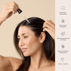 JSHealth Vita-Growth application steps demonstrating easy serum massage technique.