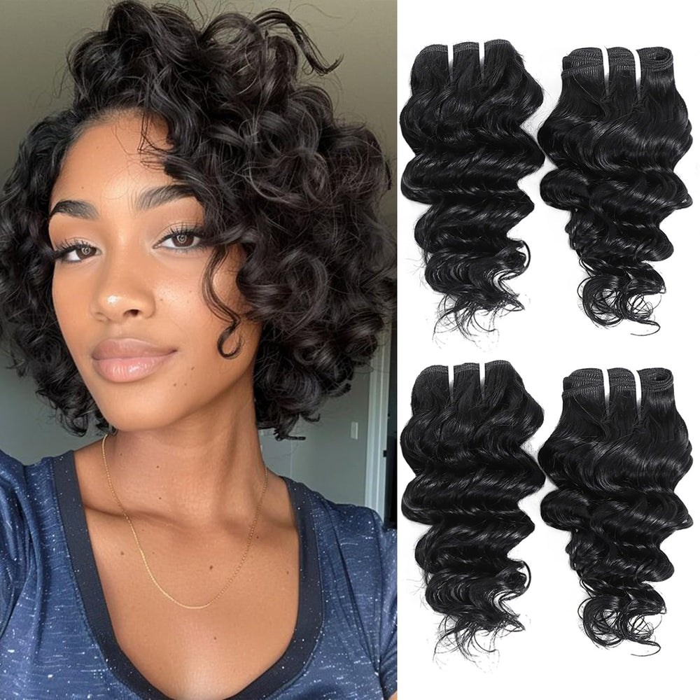 JTdebade deep wave bundles 8inch texture close-up for natural styling