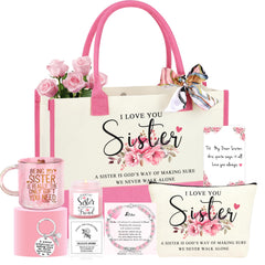 JTENGTOP pink tote bag, a stylish sister gift for everyday use