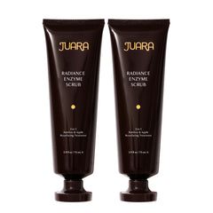 Juara Radiance Enzyme Scrub with apple enzymes brightens and smooths skin.