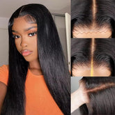 JUBOTIN 26-inch straight wig with a glueless front view for easy wear.