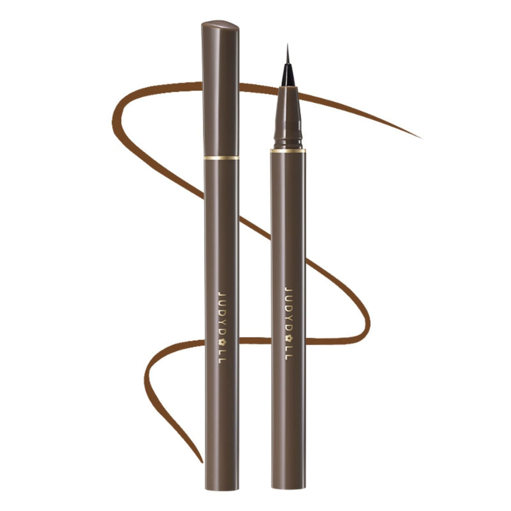 JUDYDOLL Ultra-Fine Eyeliner close-up shows precision tip creating clean wing lines