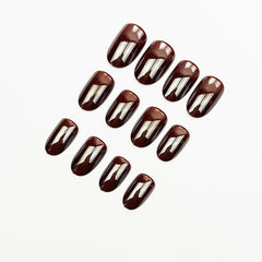 juggssa coffee brown nails on fingers show elegant almond shape