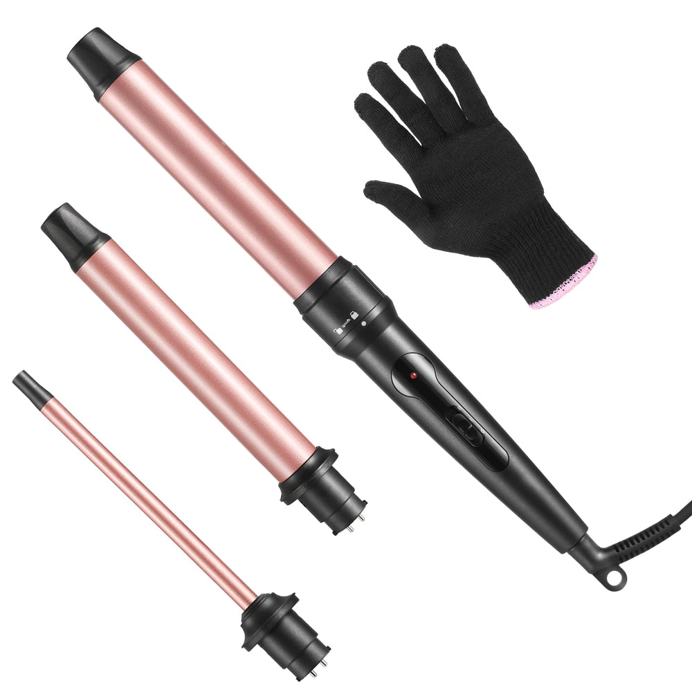 JuHaLeiw 3in1 wand attachments for versatile curling styles at home.