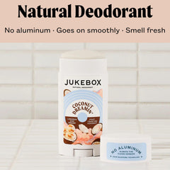 JUKEBOX Coconut Dreamin' ingredients panel with shea butter and coconut oil
