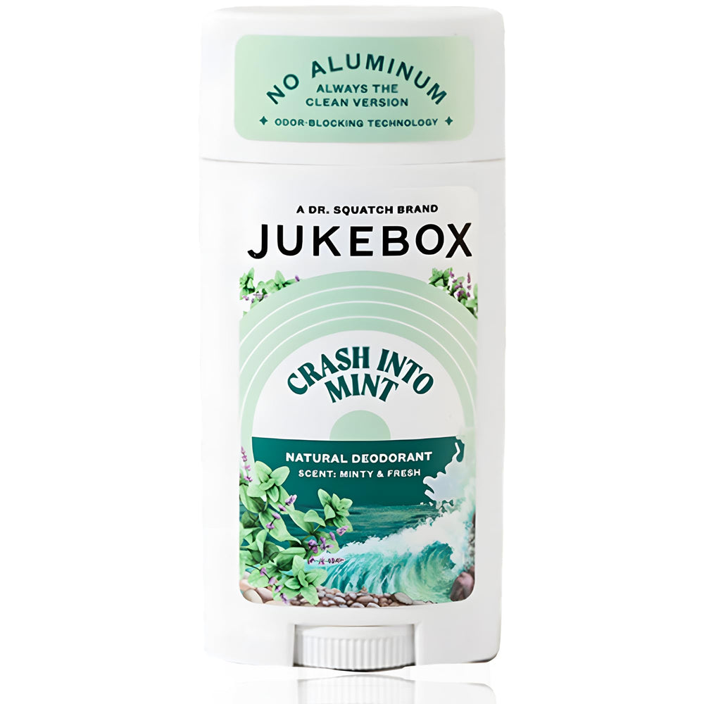 JUKEBOX Crash Into Mint deodorant bottle with refreshing spearmint scent for lasting freshness
