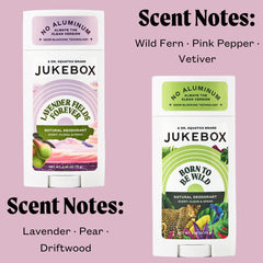 JUKEBOX Deodorant stick application close-up showing smooth glide.
