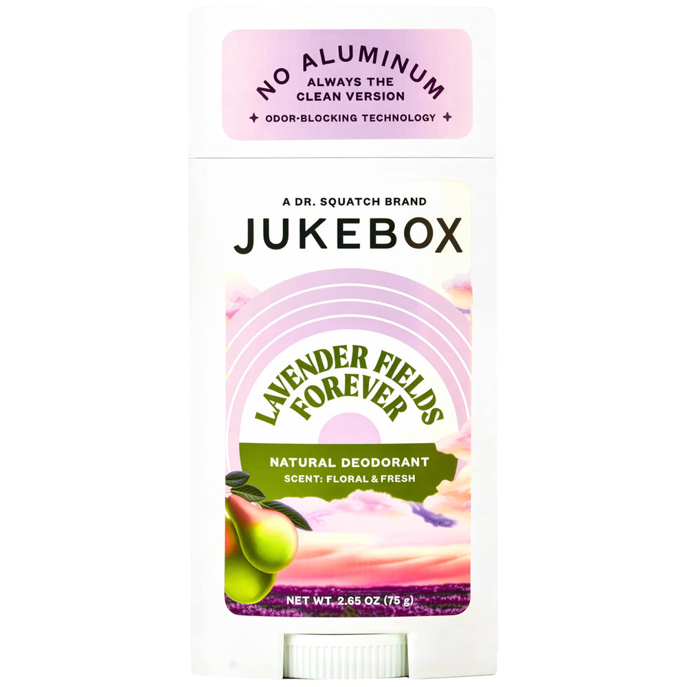 JUKEBOX Lavender Fields Forever deodorant bottle with sleek design for daily freshness