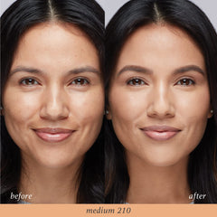 Julep Cushion Complexion Concealer Stick 210 Medium swatch demonstrates buildable coverage.