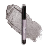 Julep Eyeshadow 101 Rainstorm swatch shows luminous silver shimmer for quick day-to-night looks.