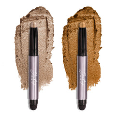 Julep Eyeshadow 101 Silver Moonlight Shimmer swatch showing taupe glow