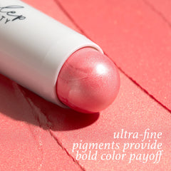 Julep Skip The Brush Blush Stick's cream-to-powder texture delivers soft-focus color.