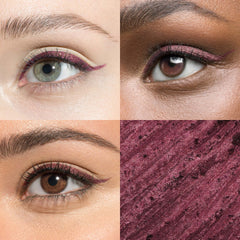Julep When Pencil Met Gel Fig Shimmer swatches reveal rich pigment for bold looks.