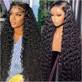 Jumida 30 inch water wave wig front view with long natural-looking waves