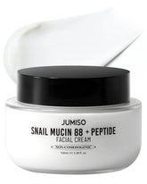 JUMISO Snail Mucin 88-Peptide Cream jar closeup showing rich hydration texture