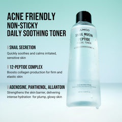 JUMISO Snail Mucin Toner on cotton pad for gentle daytime prep