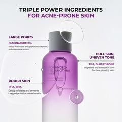 Two-week texture improvement visual with JUMISO toner.