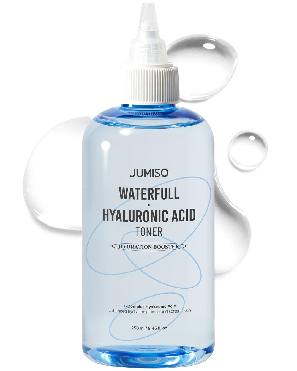 JUMISO Waterfull Hyaluronic Toner bottle delivering deep hydration for all skin types.