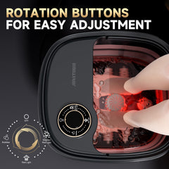 Junatuqiu foot bath with bubbles and red light for spa-like relaxation