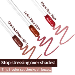 JUNECODE transfer-proof lip color maintains vibrancy throughout meals and drinks.
