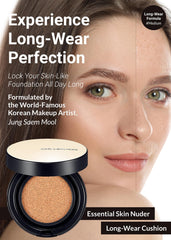 Jung Saem Mool cushion with applicator puff for quick blending.