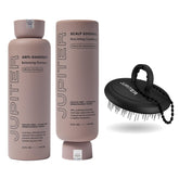 Jupiter anti-dandruff shampoo bottle boosts scalp cleansing for flakes