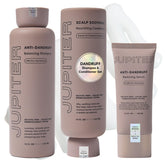 Jupiter Balance Shampoo bottle displaying anti-dandruff formula for clearer scalp