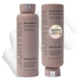 Jupiter Balancing Shampoo bottle pour for easy scalp refresh.