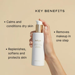 Jurlique Replenishing Face Cream Cleanser shows soft lather on skin during cleansing.