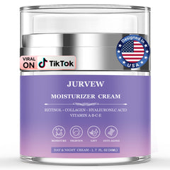 JURVEW face moisturizer with hyaluronic acid delivers deep hydration.