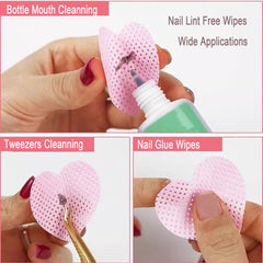 Jusbuya pink lint-free wipes in a compact travel box for easy portability.