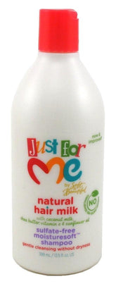 Just For Me Hair Milk Shampoo Moisturesoft front bottle for gentle cleansing without drying