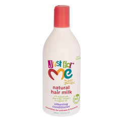 Just For Me conditioner pump shown for easy, consistent application on wet hair.